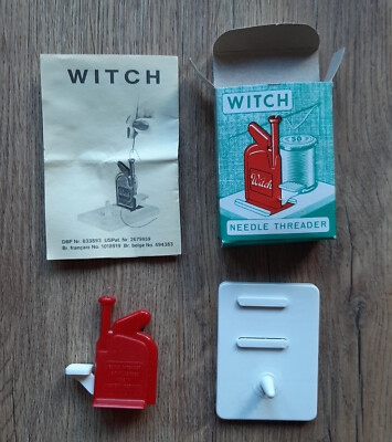 WITCH  Nadeleinfädler Einfädelhilfe  Needle Threader rot Nähnadel Garn