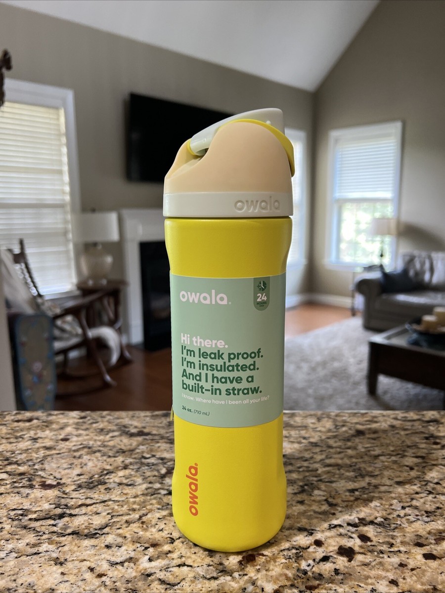 Owala FreeSip Stainless Steel Water Bottle / 24 Oz Yellow