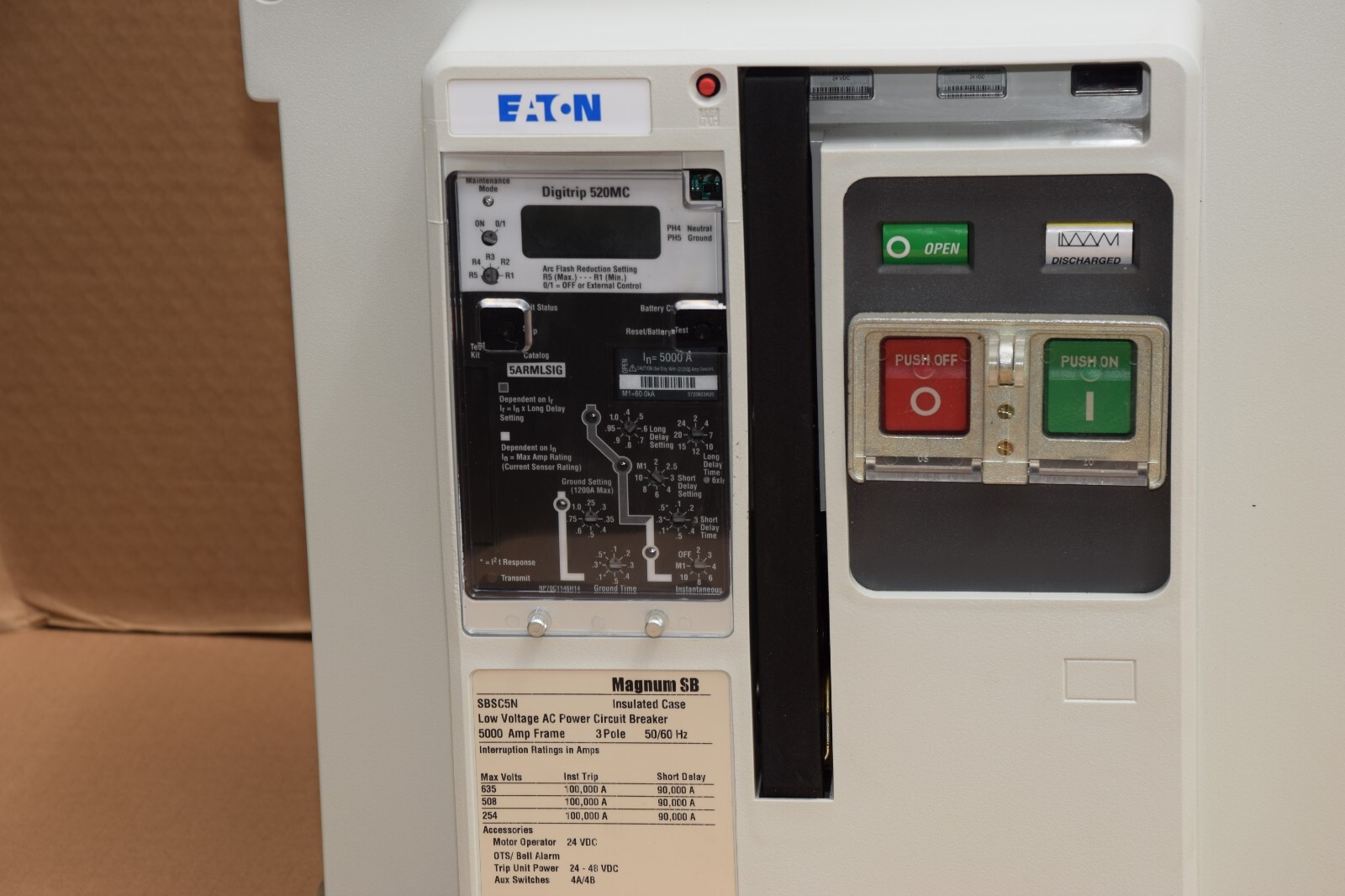 EATON Magnum SB SBSC5N Low Volt AC Circ Breaker SBSC5N3HEA 5000 Amp ...