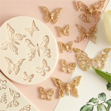 Molde de silicona mariposa 3D fondant chocolate decoración de pasteles molde para hornear hágalo usted mismo