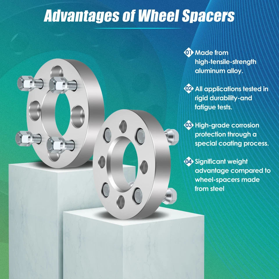 Adaptadores espaciadores de rueda 4 piezas 1" 4x100 a 4x108 12x1,5 para Scion xB xA Honda Civic Foto 4 de 4