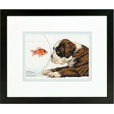 Dimensions 70-65169 Dog Bowl Counted Cross Stitch Kit, 14 Count White Aida, 7"