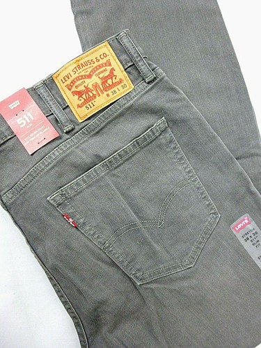 Buy NWT Levi's 511 Slim Straight Stretch Men's Jeans Gray Size 38x30 Online  in Brazil. 185211950347