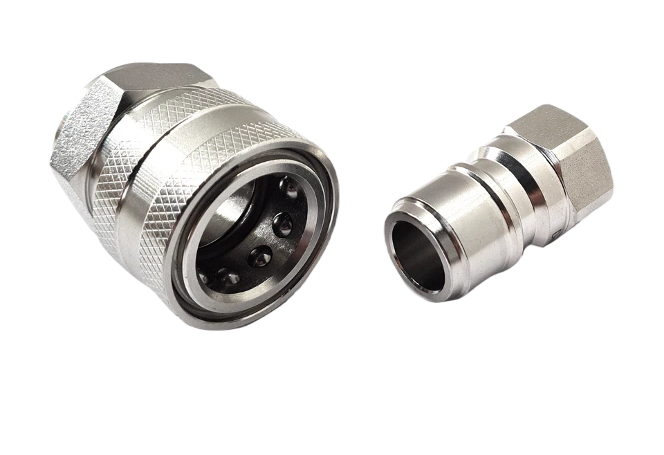 DELTA-P Pressure Washer Quick Release Coupling 3/8 BSP Stainless Steel Female, Male, SET
