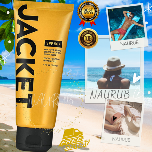 Jacket Sunscreen SPF 50+, Waterproof, Oil-Free, Anti-Aging Cream - Picture 1 of 5