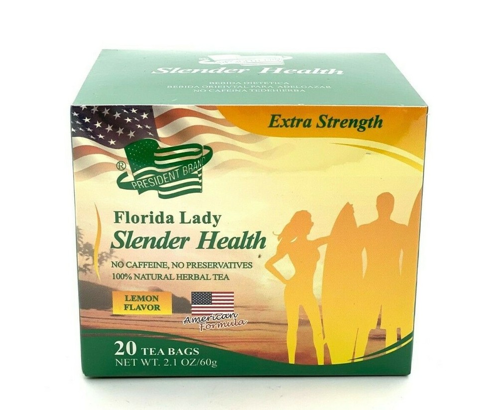 President Brand 100% Natural Herbal Dieters Tea Lemon Flavor Slim Tea 20 Bags