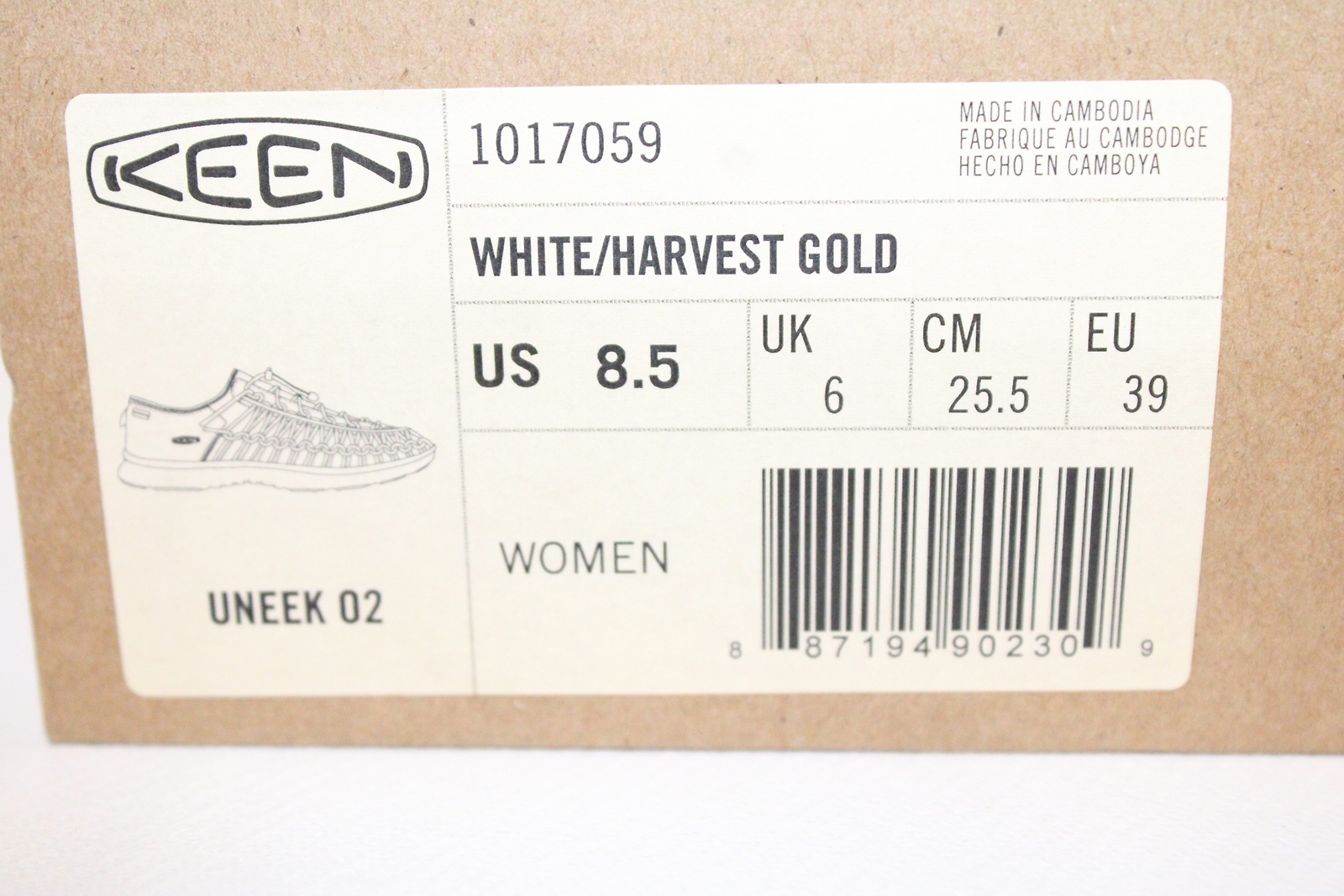 Keen UNEEK O3 Sandalo Beige EU Taglia 39 Nuovo Fattura IVA