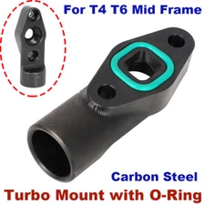 Carbon Steel Turbo Mount For T4 T6 Mid Frame,10AN ORB Drain VS racing 78 & 75 