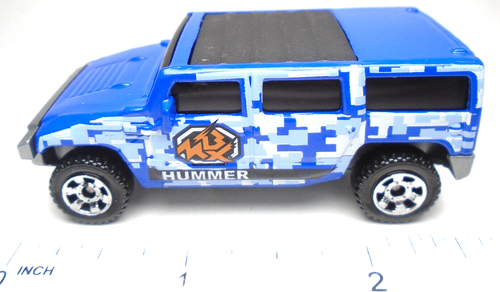 2013 MATCHBOX HUMMER H2 SUV CONCEPT BLUE 1:72 DIECAST 2 5/8" SUV W/ WHITE ORANGE - Picture 5 of 6
