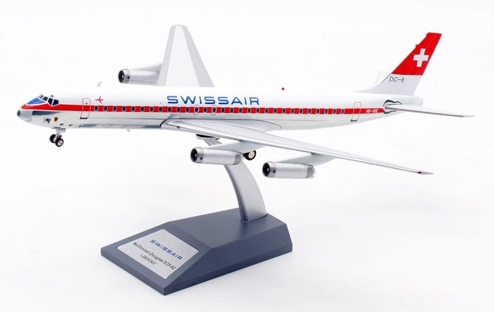 Modelo jet 1/200 diecast B-862-SR-IDE-P Swissair Douglas DC-8-62 HB-IDE a bordo Foto 2 de 4