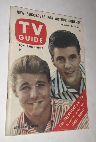 TV GUIDE David and Ricky Nelson December 27, 1958 Washington D C Edition - Foto 3 di 10