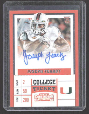 2017 Panini Contenders Draft Picks Joseph Yearby Rookie Auto