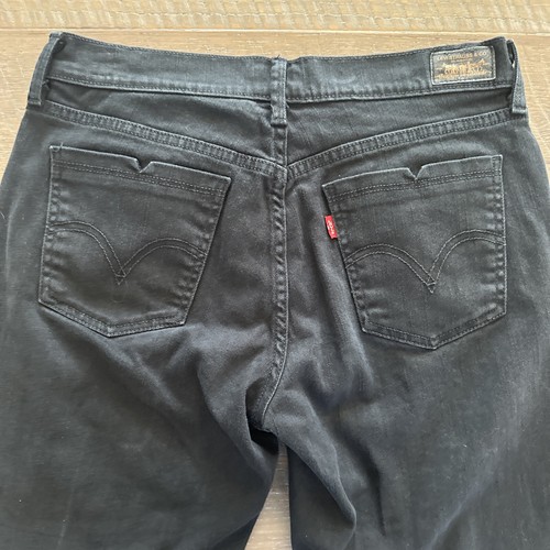 Bermuda Levi’s 515 Wmn taglia 6 nero denim anni 90 skateboard gotico lungo rocker - Foto 9 di 10