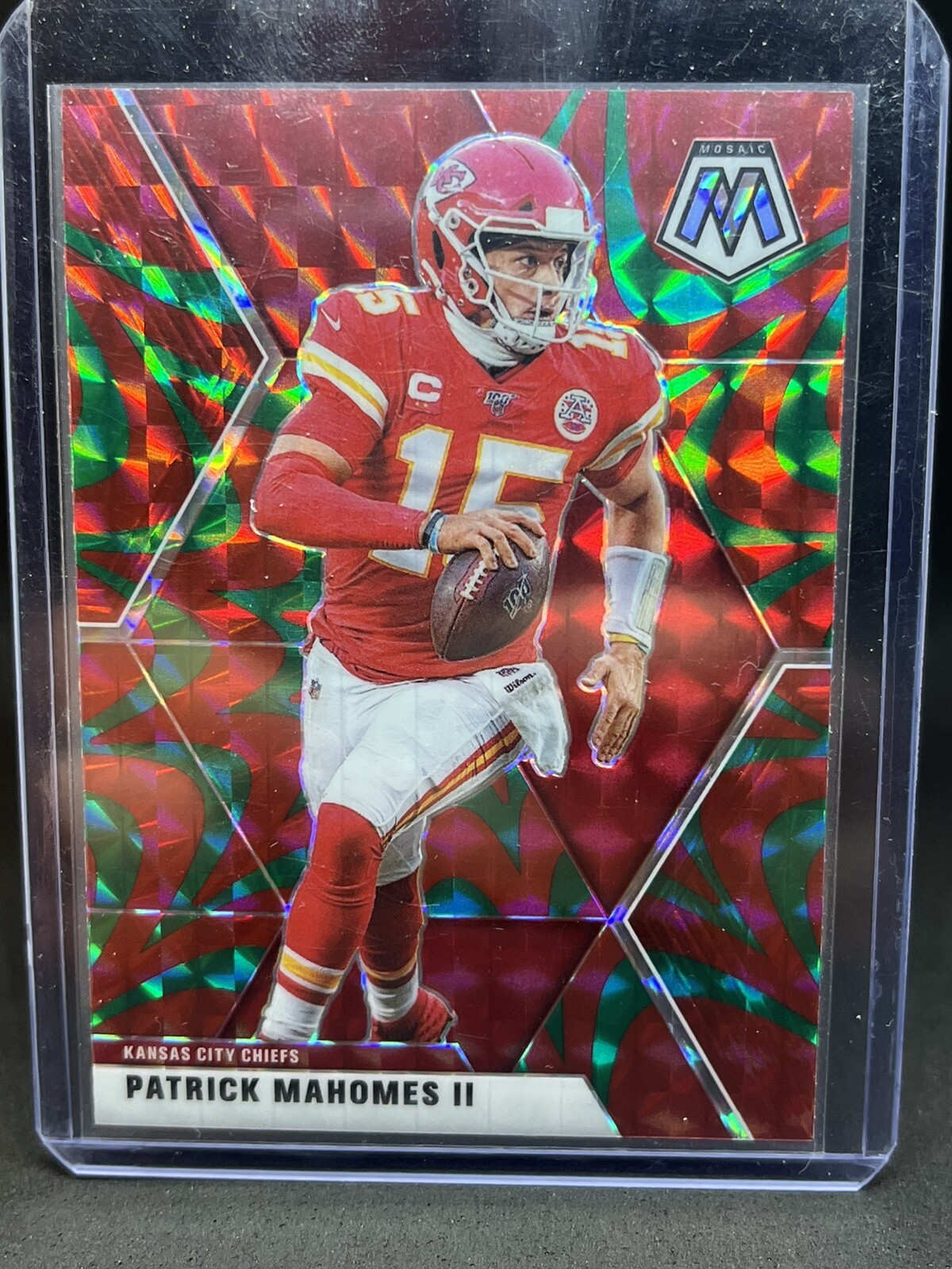 2020 panini mosaic patrick mahomes red
