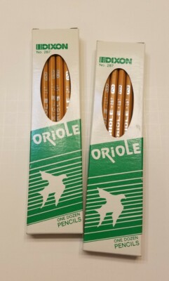 Lot of 2 Pks, Vintage Dixon Oriole Pencils, Model 287, #2 HB, Made in USA