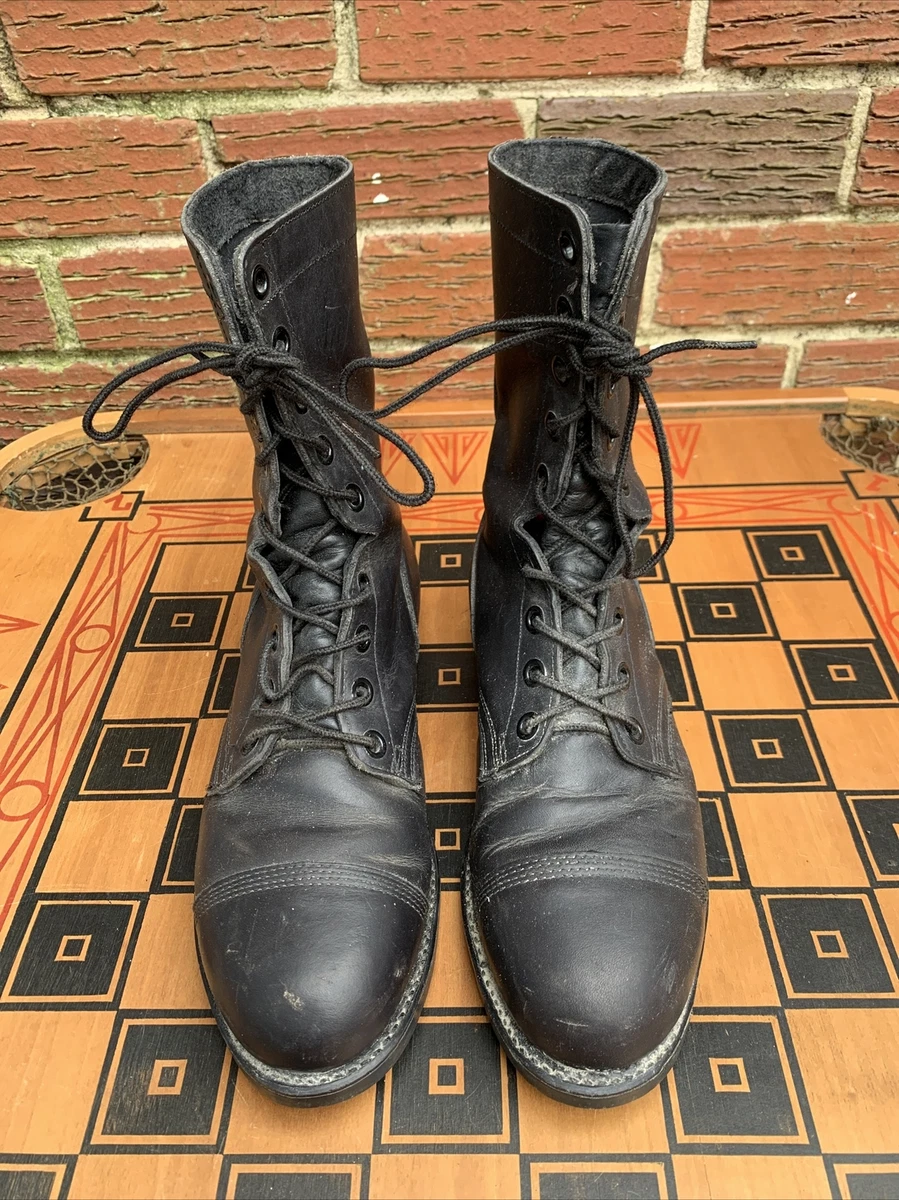 Biltrite ANSI Z41.1 1967 75 Men 8.5 R M US Combat Boots Black Leather Steel Toe