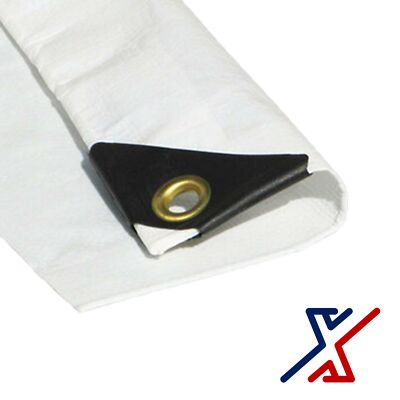 20 x 7 White Color 10 Mil Heavy Duty Tarp / Canopy by X1Tools/Tarps