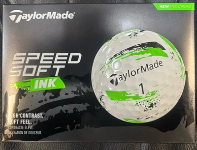 🆕Taylormade Speedsoft Ink Golfbälle, 1 Dutzend, weiß/grün, PGA PRO VERKÄUFER