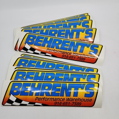 Lot Of 16 Behrent's Performance Warehouse Vintage Original Vinyl Decal Sticker