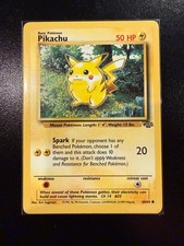 Carta Pokemon comune Pikachu 60/64 Jungle Unlimited 1999 WOTC quasi nuova