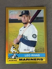2025 Topps Heritage High Number Gold Chrome  /50 #634 Leo Rivas  Mariners