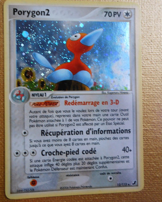pokemon card porygon2 12 / 115 holo 70 PV 2006 reverse block ex force BE