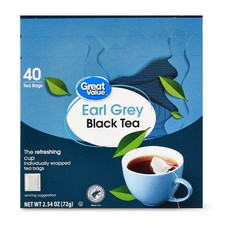 Great Value Earl Grey Black Tea, 2.54 oz, 40 Bags