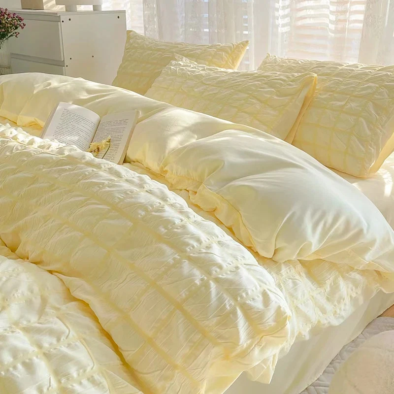 The Simple Solid-color Puffon Quilt Cover Is Suitable for Bedroom and Apartment - Image 3 of 4