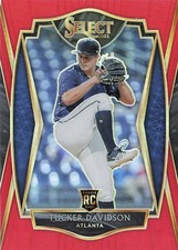 2021 Panini Select #160 Tucker Davidson Red Prizm #/199 Atlanta Braves