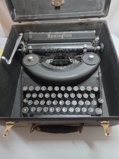 Vintage Remington Rand Typewriter 1940's Black Portable thumbnail