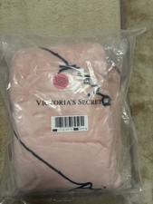 VICTORIA'S SECRET PINK Sherpa Fleece Blanket 50x60 Logo Script Throw Plush Soft