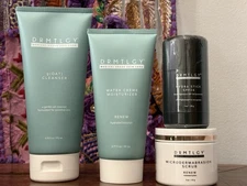 Authentic $121 Drmtlgy Cleanser SPF Moisturizer & Scrub Full Size Set Of 4 New