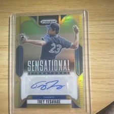 2025 Prizm Gold Sensational Signatures Trey Yesavage Auto 01/10