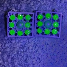 Vintage Uranium Glass Clip On Earrings