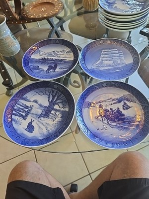 1961-71 (5) Royal Copenhagen Plates 2 Fetching Christmas Tree, Training Ship