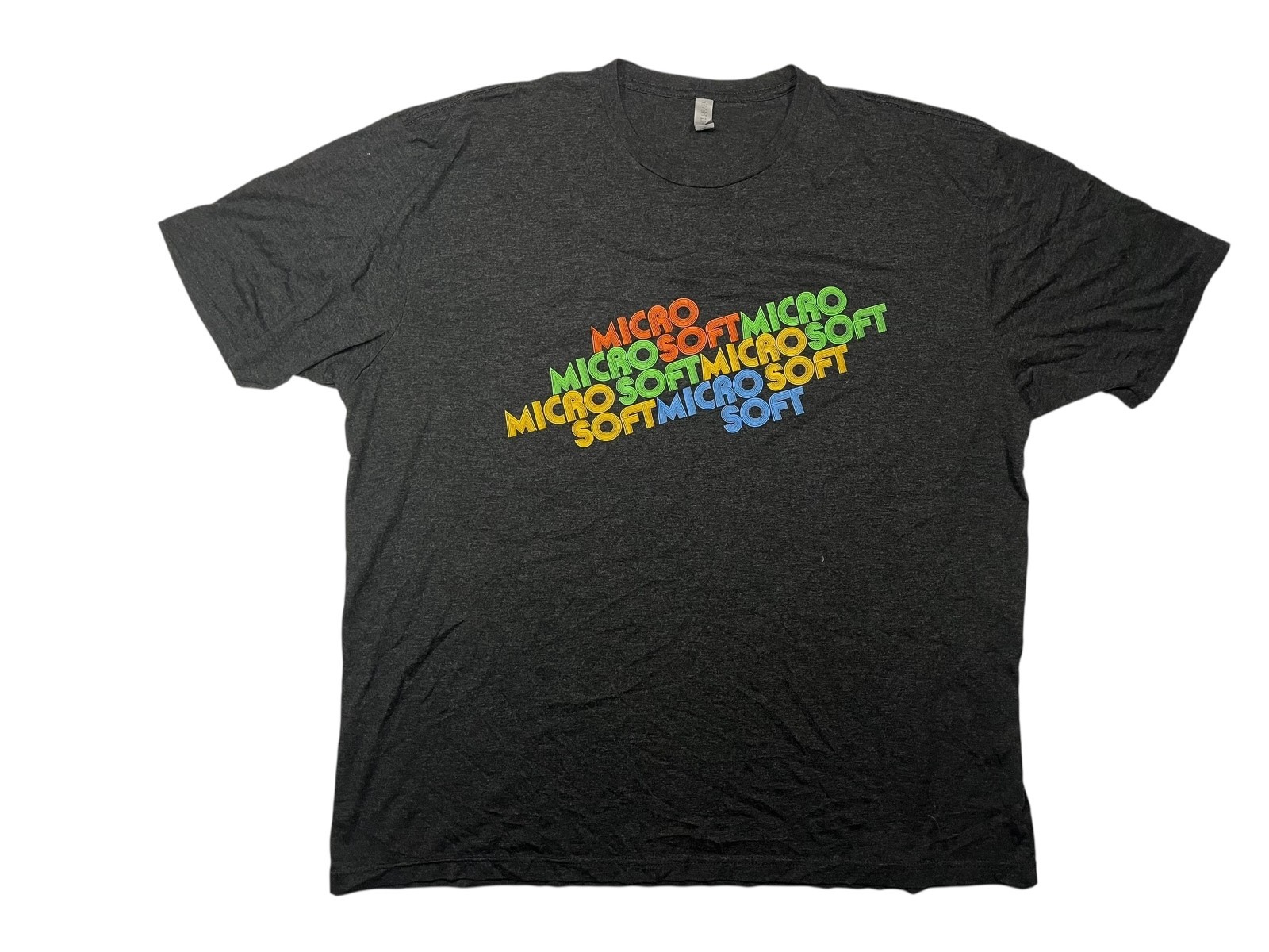 MICROSOFT WINDOWS Colorful/Gray TECH COMPANY T-SH… - image 1