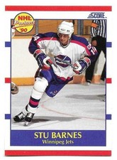STU BARNES 1990-91 SCORE ROOKIE CARD EX-MT+ CONDITION