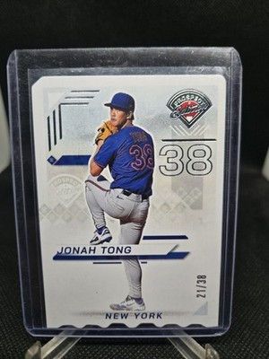 2025 Panini Prospect Edition Jonah Tong Ticket Stub Die Cut /38 SP Mets