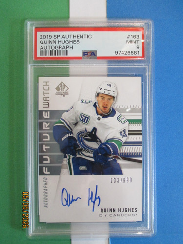 Quinn Hughes [Autograph] #163 2019 SP Authentic card