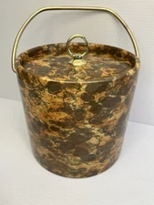 Vintage Shelton Ware Ice Bucket Tortoise 60s Mid Century Retro USA