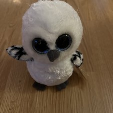 Ty Beanie Boos -Spells the White Owl (6 Inch) Glitter Eyes With Tags 2014
