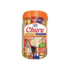 INABA Churu Cat Treats, Grain-Free, Lickable, Squeezable Creamy Pur e Cat T