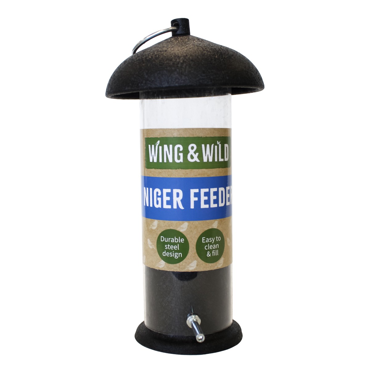 Wing & Wild Small Niger Seed Bird Feeder - 21cm