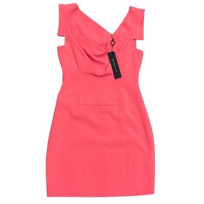 Black Halo Olcay Asymmetrical Dress Women 8 Pink NWT Mini Sheath L.A. $390
