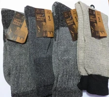 4 PAIRS NEW WITH TAGS Lamb's Wool Cotton Blend Crew Socks  Mens Sz 10-13 Gray