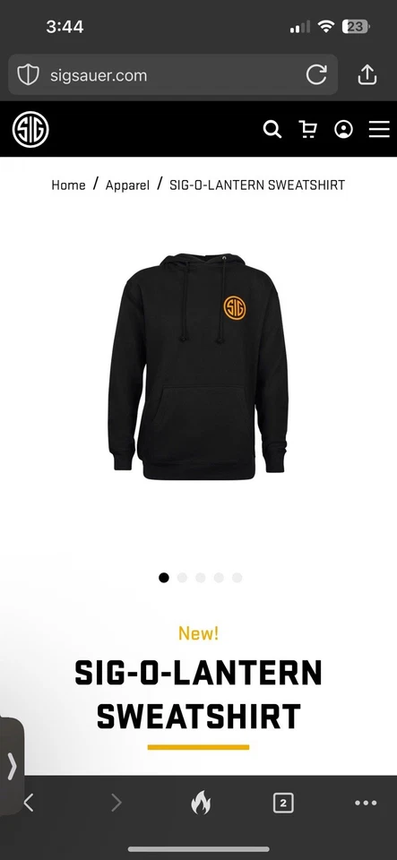 Camiseta Edición Limitada Sig O Lantern Mediana Halloween Calabaza Talla Mediana Foto 2 de 3