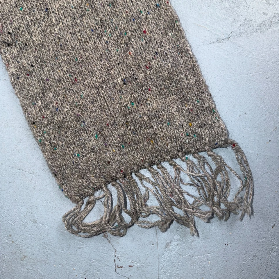 De Colección Pendleton 100% Lana Virgen Bufanda Gris Flecos EE. UU. Invierno Moteado Cálido Acogedor Foto 4 de 4