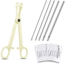 Honoson 100 Pcs Ear Nose Body Piercing Needles Mix Size 12G 14G 16G as shown