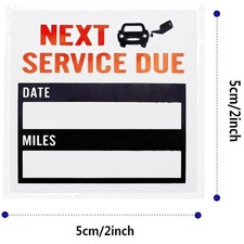 Oil Change Reminder Stickers 300 Pcs - Black 2x2