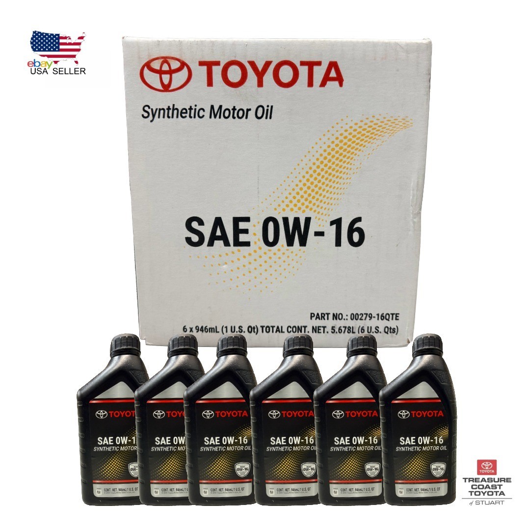 NEW OEM TOYOTA 0W16 GENUINE MOTOR OIL CASE OF 6 QUARTS | eBay